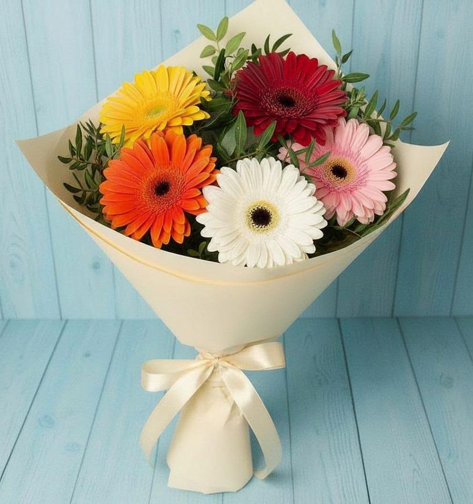 Букет цветов из: Герберы в Крымгиреевском