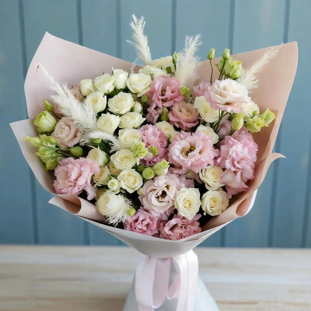 Букет цветов из: Альстромерии и Розы в Крымгиреевском