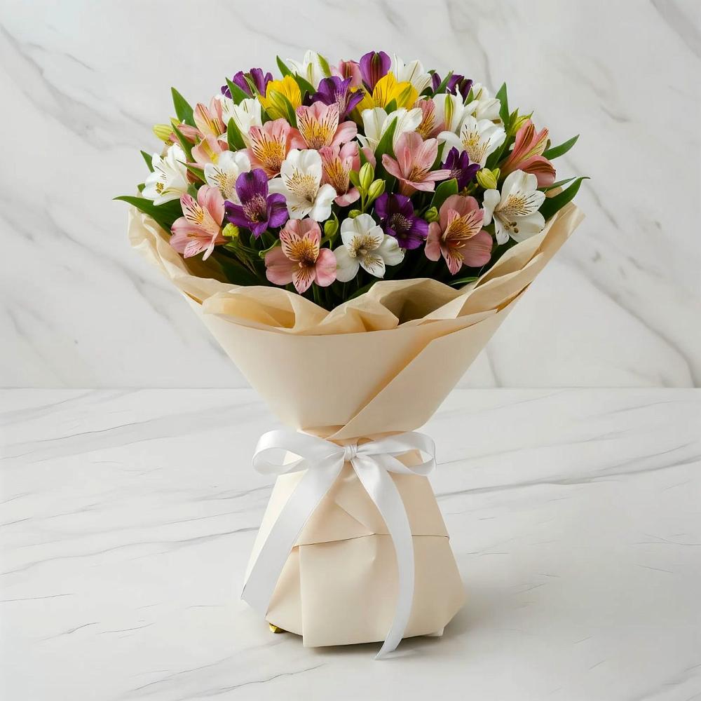 Букет цветов из: Альстромерии в Крымгиреевском