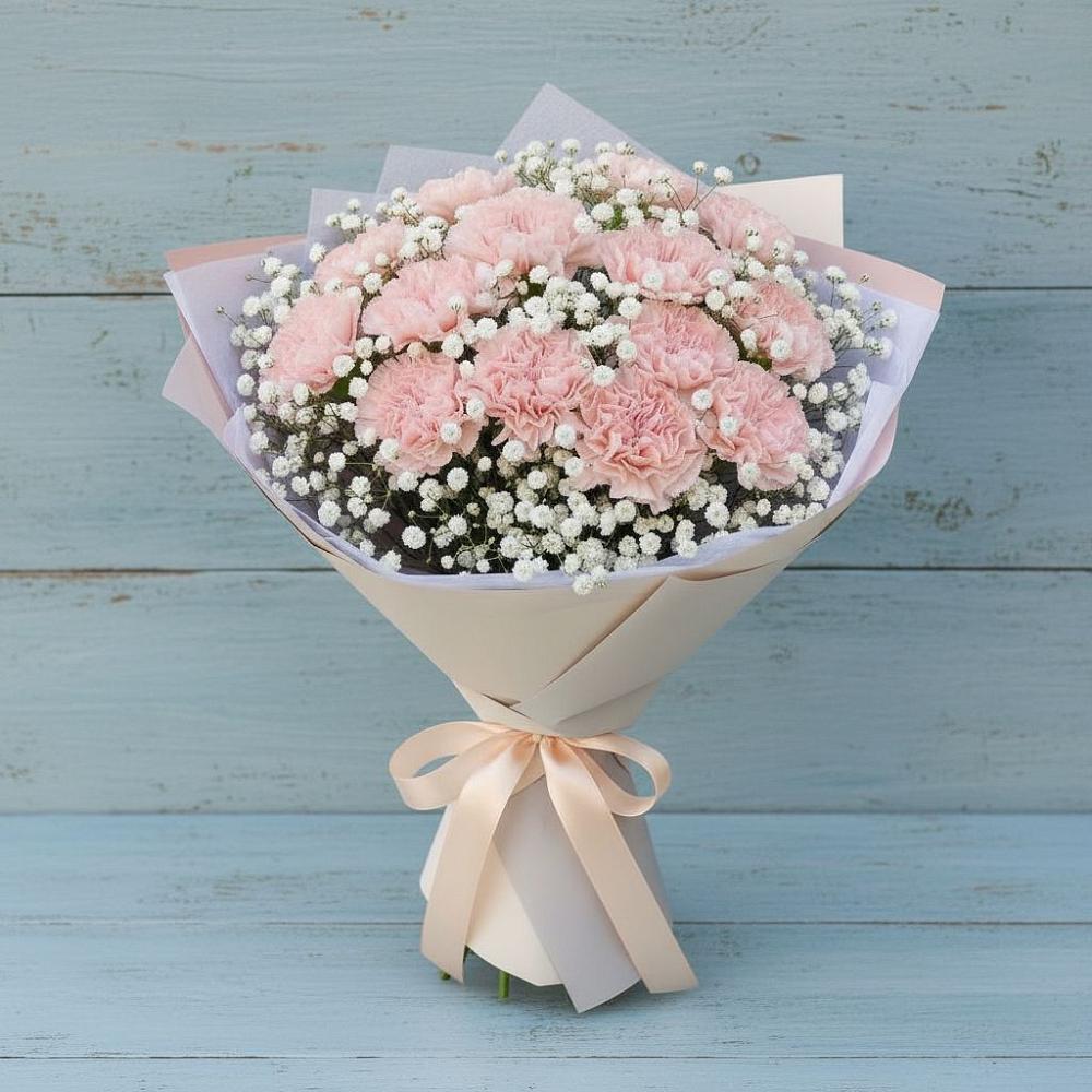 Букет цветов из: Гвоздики в Крымгиреевском