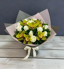 Букет цветов из:  Орхидеи и Розы в Крымгиреевском