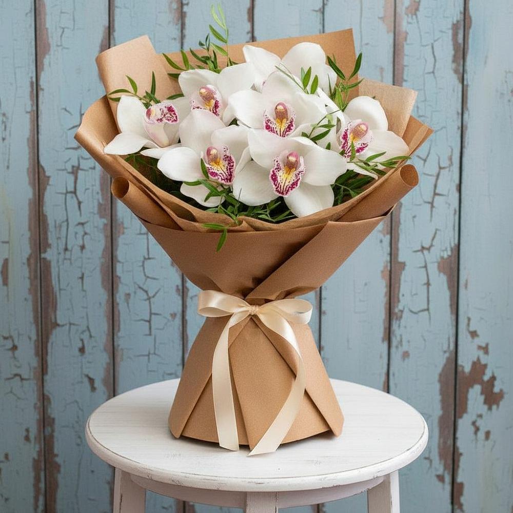 Букет цветов из: Орхидеи и Розы в Крымгиреевском