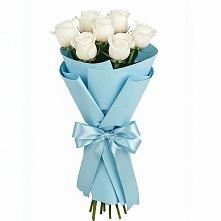 Букет 7 белых роз Проуд в Крымгиреевском