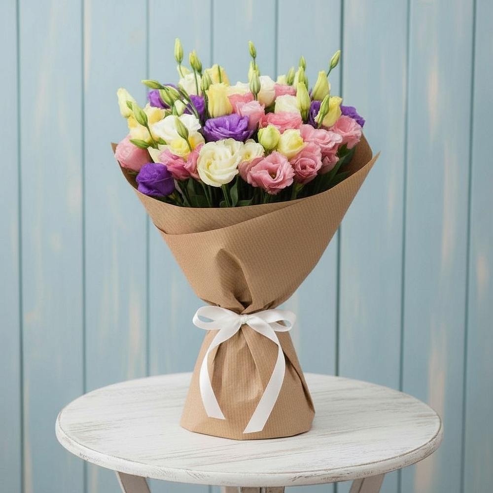 Букет цветов из: Лизиантусы в Крымгиреевском