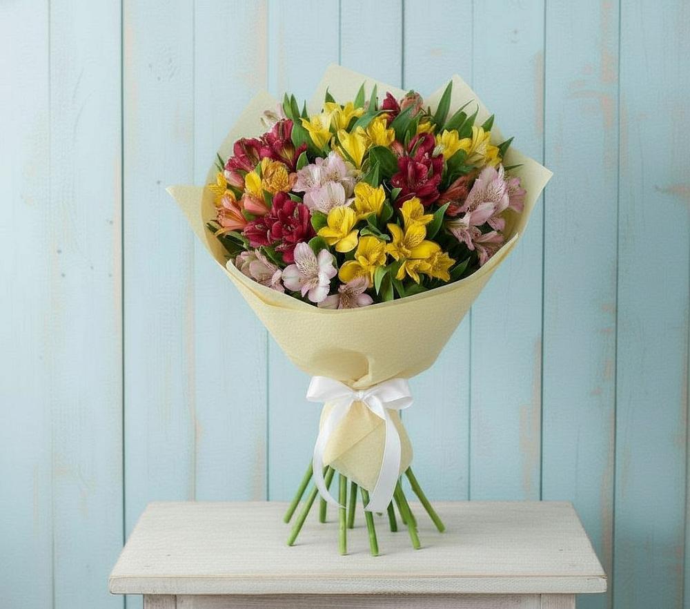 Букет цветов из: Альстромерии в Крымгиреевском
