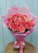 Букет 15 Розовых роз Равель в Крымгиреевском