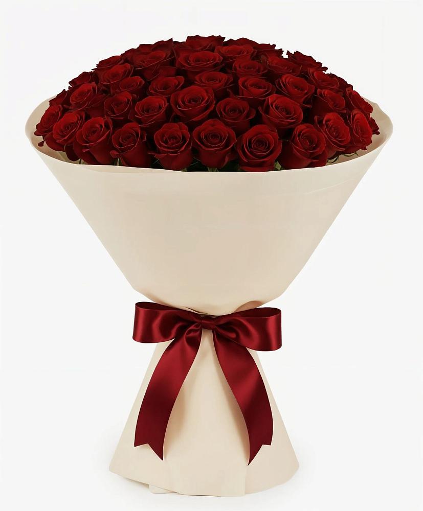 Букет 101 Бордовая роза Блэк Бакарра в Крымгиреевском