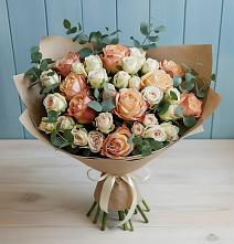 Букет цветов из:  Альстромерии и Розы в Крымгиреевском