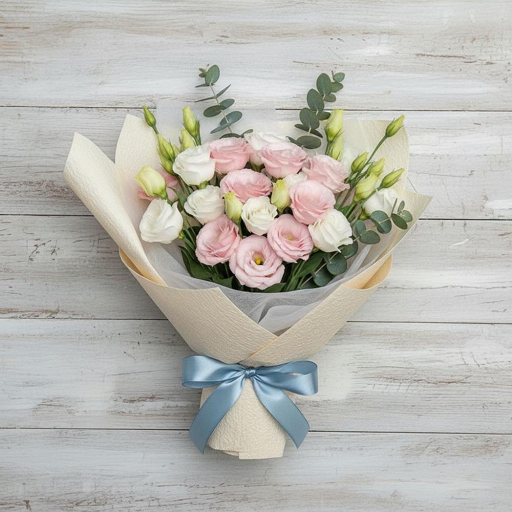 Букет цветов из: Лизиантусы в Крымгиреевском